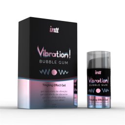 INTT - Vibration! Bubble Gum uniszex stimuláló gél eper aromával (15 ml)