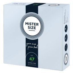 Mister Size - 47 - egyedi méretű, extravékony óvszer (47 mm, 36 db)