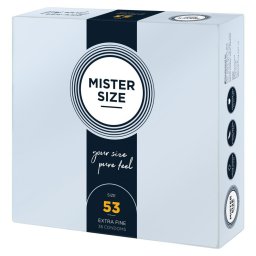 Mister Size - 53 - egyedi méretű, extravékony óvszer (53 mm, 36 db)