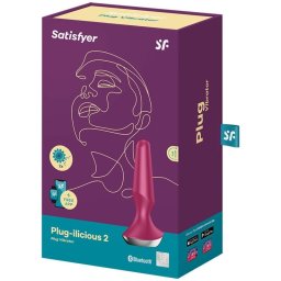 Satisfyer Plug-ilicious 2. anál vibrátor (piros) (APP-os)