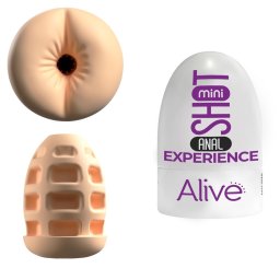 Alive - Shot mini maszturbátor ánusznyílással (világos bőrszín)