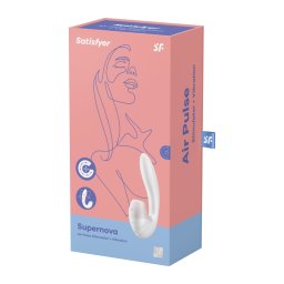 Satisfyer Supernova vibrátor, léghullámos csiklóizgatóval (fehér)