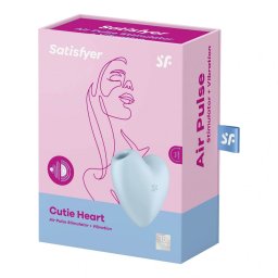 Satisfyer Cutie Heart léghullámos csiklóizgató, vibrációval (kék)