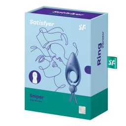 Satisfyer - Sniper méretre állítható, vibrációs péniszgyűrű (kék)