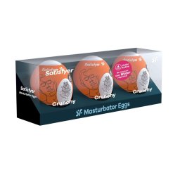 Satisfyer - Egg Crunchy mini maszturbátor (3 darabos szett)