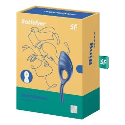 Satisfyer - Swordsman méretre állítható, vibrációs péniszgyűrű (kék)