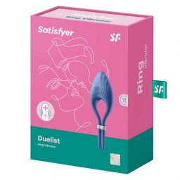 Satisfyer - Duelist méretre állítható, vibrációs péniszgyűrű (kék)