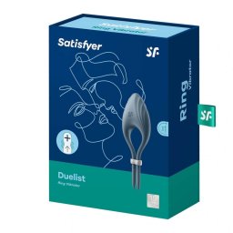 Satisfyer Duelist méretre állítható, vibrációs péniszgyűrű (szürke)