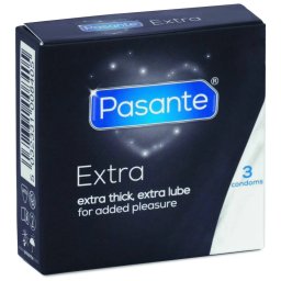 Pasante - Extra megerősített falvastagságú óvszer (3 db)