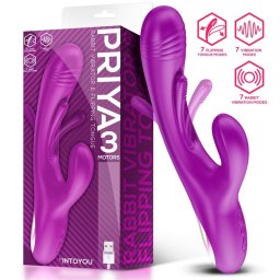 Intoyou Priya három motoros vibrátor, mozgó szárbetéttel, csiklóággal