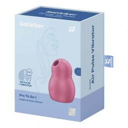 Satisfyer Pro To Go 1. léghullámos csiklóizgató, vibrációval (piros)