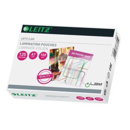LEITZ Meleglamináló fólia, 125 mikron, A7, fényes, LEITZ "iLam"