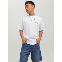 Jack&Jones Póló Grocery 12230754 Fehér Oversize