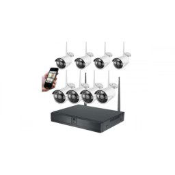 WIFI Vezeték Nélküli 4K Biztonsági Kamera Rendszer CCTV -W08-100