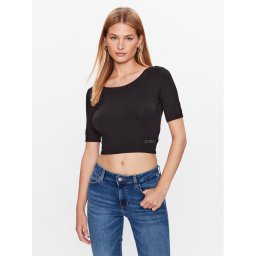 Guess Blúz W3GI28 K68D2 Fekete Boxy Fit