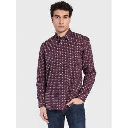Tommy Hilfiger Ing Retro Print MW0MW29709 Bordó Regular Fit