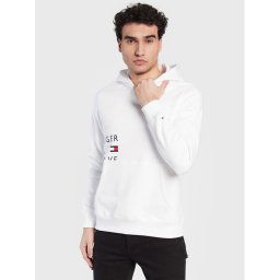 Tommy Hilfiger Pulóver Off Placement Text MW0MW29303 Fehér Regular Fit