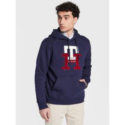 Tommy Hilfiger Pulóver Icon Monogram MW0MW29586 Sötétkék Relaxed Fit