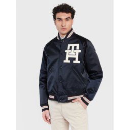 Tommy Hilfiger Bomber dzseki Varsity MW0MW29017 Sötétkék Regular Fit