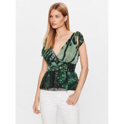 Guess Blúz Roxan W3GH92 WE550 Zöld Regular Fit