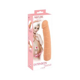 Nature Skin - hosszabbító, vastagító péniszköpeny (24 cm)