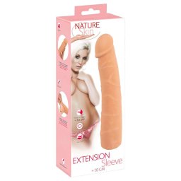 Nature Skin - hosszabbító, vastagító péniszköpeny (24 cm)