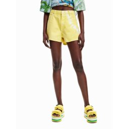 Desigual Farmer rövidnadrág 23SWDD10 Sárga Regular Fit
