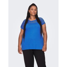 ONLY Carmakoma Blúz 15197908 Kék Regular Fit