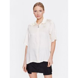 Puma Blúz T7 538283 Ekru Relaxed Fit