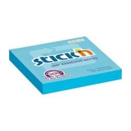 STICK N Öntapadó jegyzettömb, 76x76 mm, 100 lap, STICK N ,,360°, kék