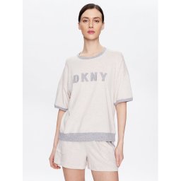 DKNY Pizsama YI3919259 Ekru Regular Fit