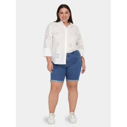 ONLY Carmakoma Szövet rövidnadrág 15281047 Kék Skinny Fit