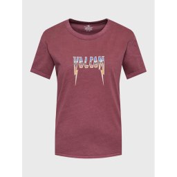 Volcom Póló Truly Ringer B3512307 Bordó Regular Fit