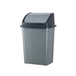 Planet Billenőfedeles szemetes kuka, műanyag, szürke/antracit 9 L