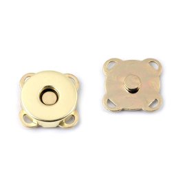 Felvarrható mágneszár, mágneskapocs, 14mm, 5db, 630509, arany