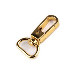 Fém karabiner / delfinkapocs szett, 15mm, 5db, 730200 - arany