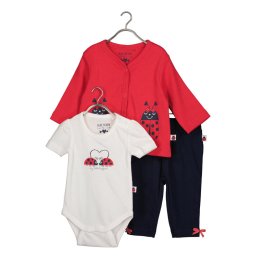 Blue Seven Body, nadrág és mellény szett 422173 X Piros Regular Fit