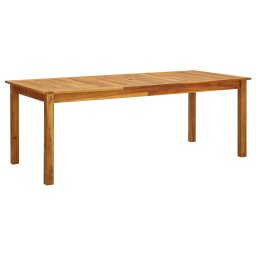vidaXL tömör akácfa kerti asztal 200 x 90 x 74 cm