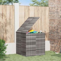 vidaXL szürke polyrattan kerti párnatartó doboz 100 x 97,5 x 104 cm
