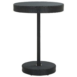 vidaXL fekete polyrattan kerti asztal 75,5 x 106 cm