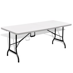 vidaXL fehér HDPE összecsukható kerti asztal 180 x 75 x 74 cm