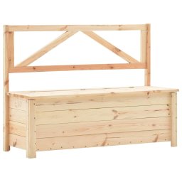 vidaXL tömör fenyőfa tárolópad 120 cm