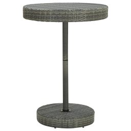 vidaXL szürke polyrattan kerti asztal 75,5 x 106 cm