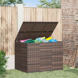 vidaXL barna polyrattan kerti párnatartó doboz 145 x 100 x 103 cm
