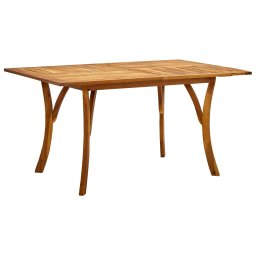 vidaXL tömör akácfa kerti asztal 150 x 90 x 75 cm