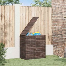 vidaXL barna polyrattan kerti párnatartó doboz 100 x 49 x 103,5 cm