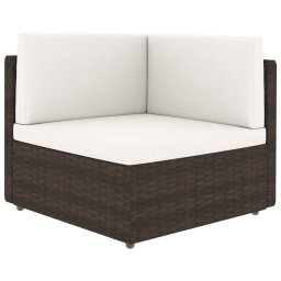 vidaXL barna polyrattan sarokkanapé-elem