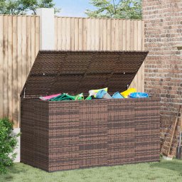 vidaXL barna polyrattan kerti párnatartó doboz 194 x 100 x 103 cm