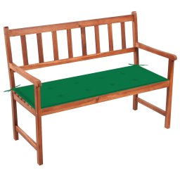 vidaXL tömör akácfa kerti pad párnával 120 cm