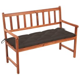 vidaXL tömör akácfa kerti pad párnával 120 cm